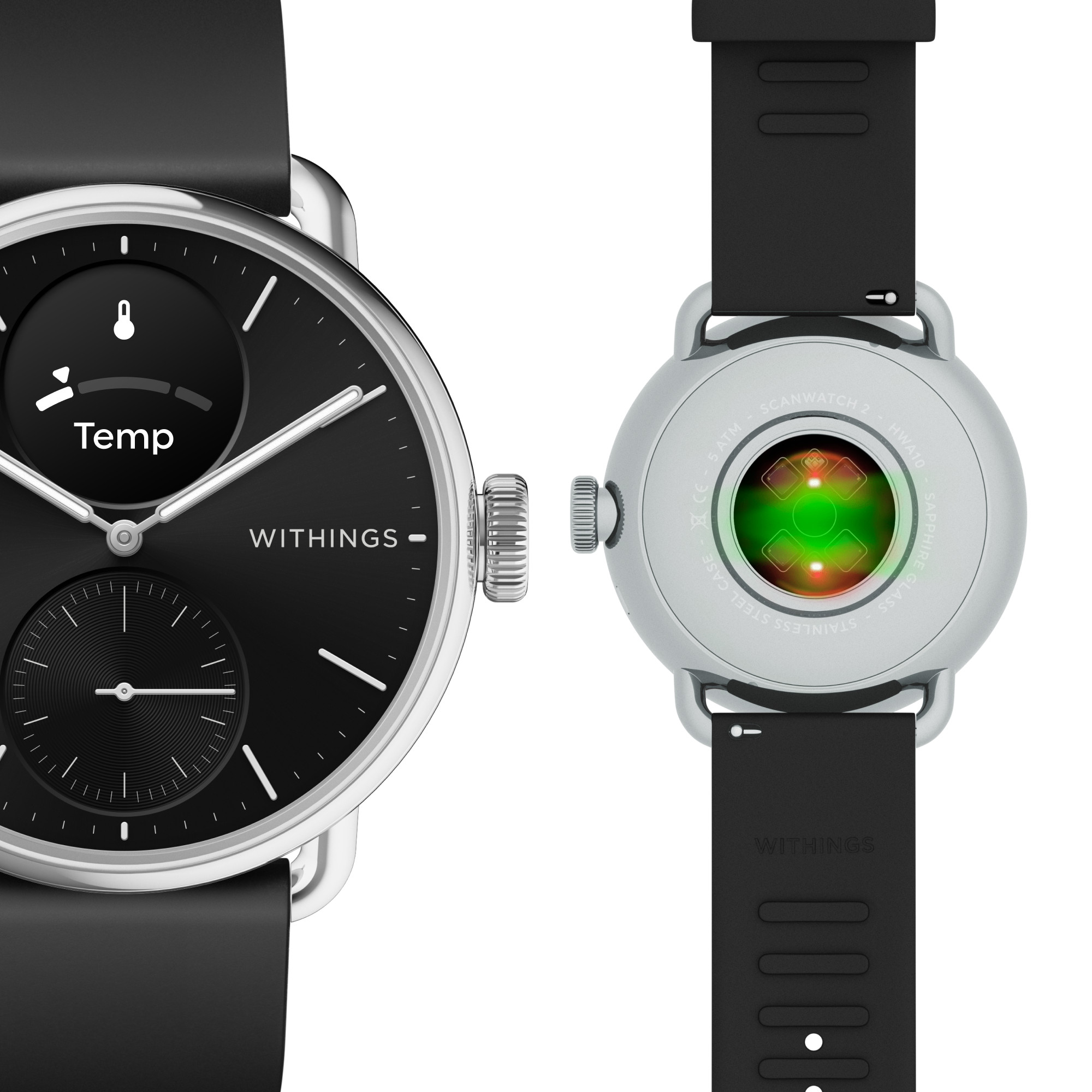WITHINGS Scanwatch 2 Black 38mm HWA10-MODEL1-ALL-IN