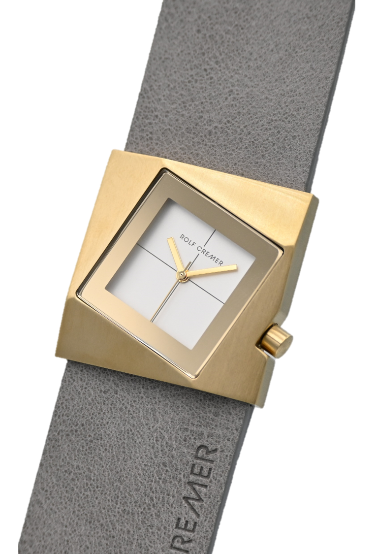 ROLF CREMER Armbanduhr LILLIT Vergoldet Lederband Steinfarben 507505