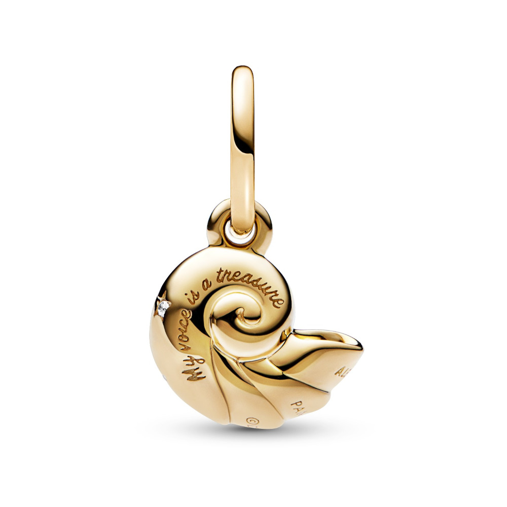 PANDORA Disney Charm 14 kt gold plated The Little Mermaid Shell 762685C01