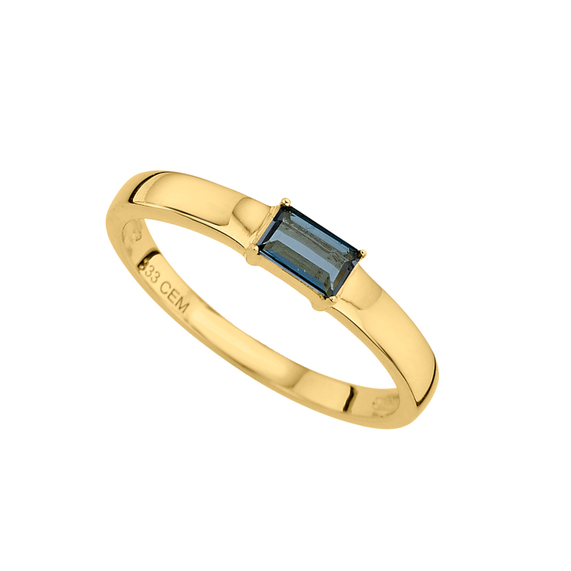 CEM Ring 333/- Gold London Blautopas G3-00962R