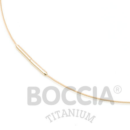 Boccia Collier Titan Edelstahl Gold 0802-02