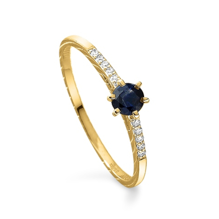 CEM Ring 585/- Gold Brillant Saphir G5-00474R