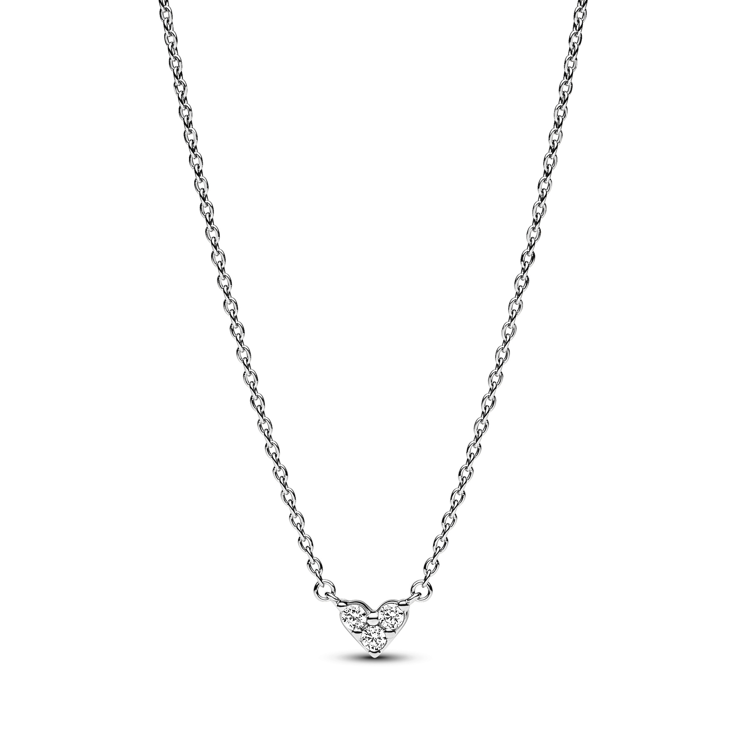 PANDORA Silberkette Triple Stone Heart 393014C01