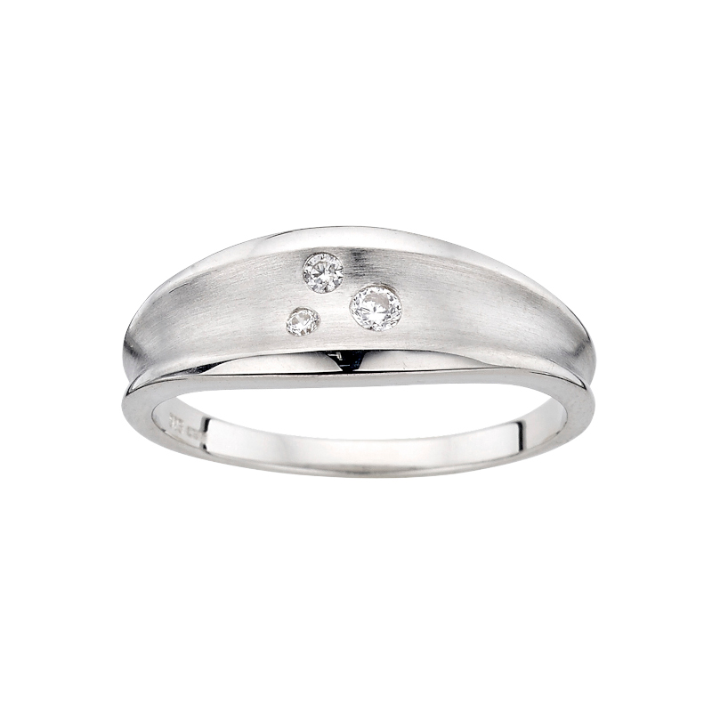 CEM Ring 925/- Silber Rhodiniert Zirkonia S-01759R