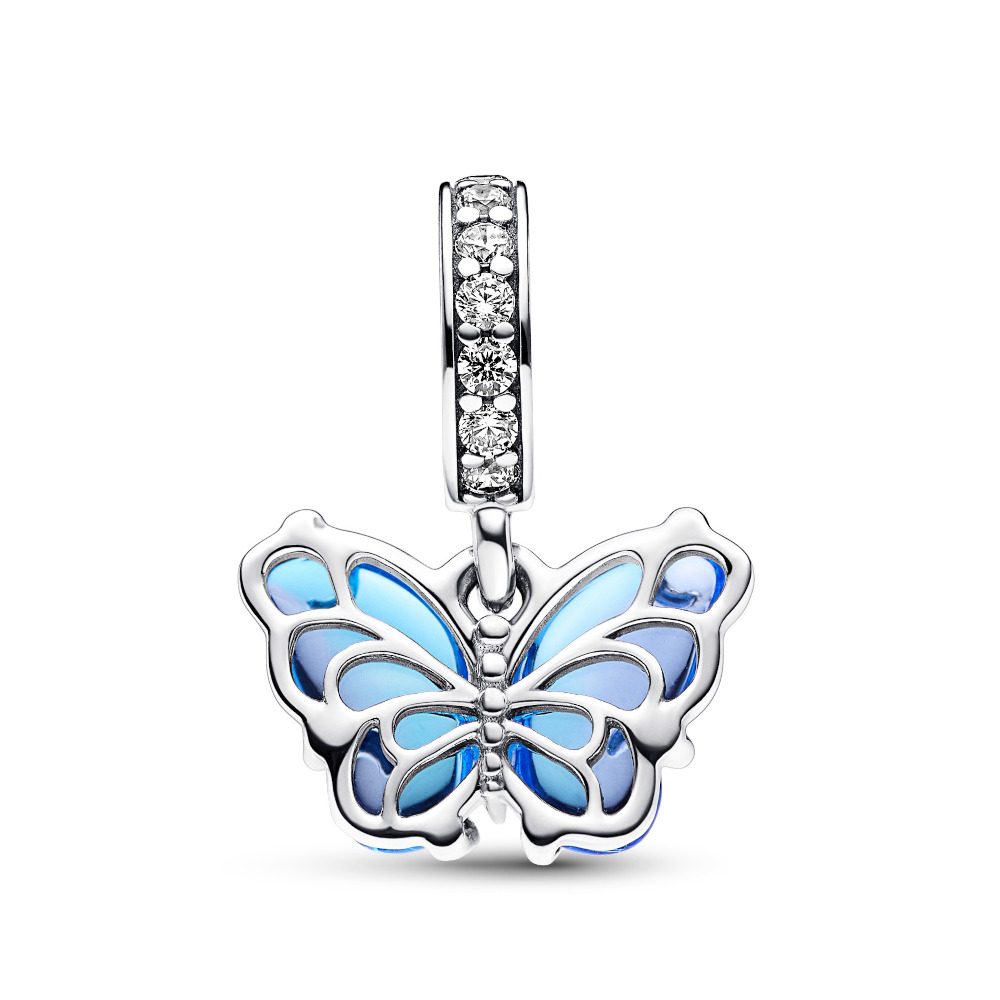 PANDORA Silberelement Blue Muranoglass Butterfly 792698C01