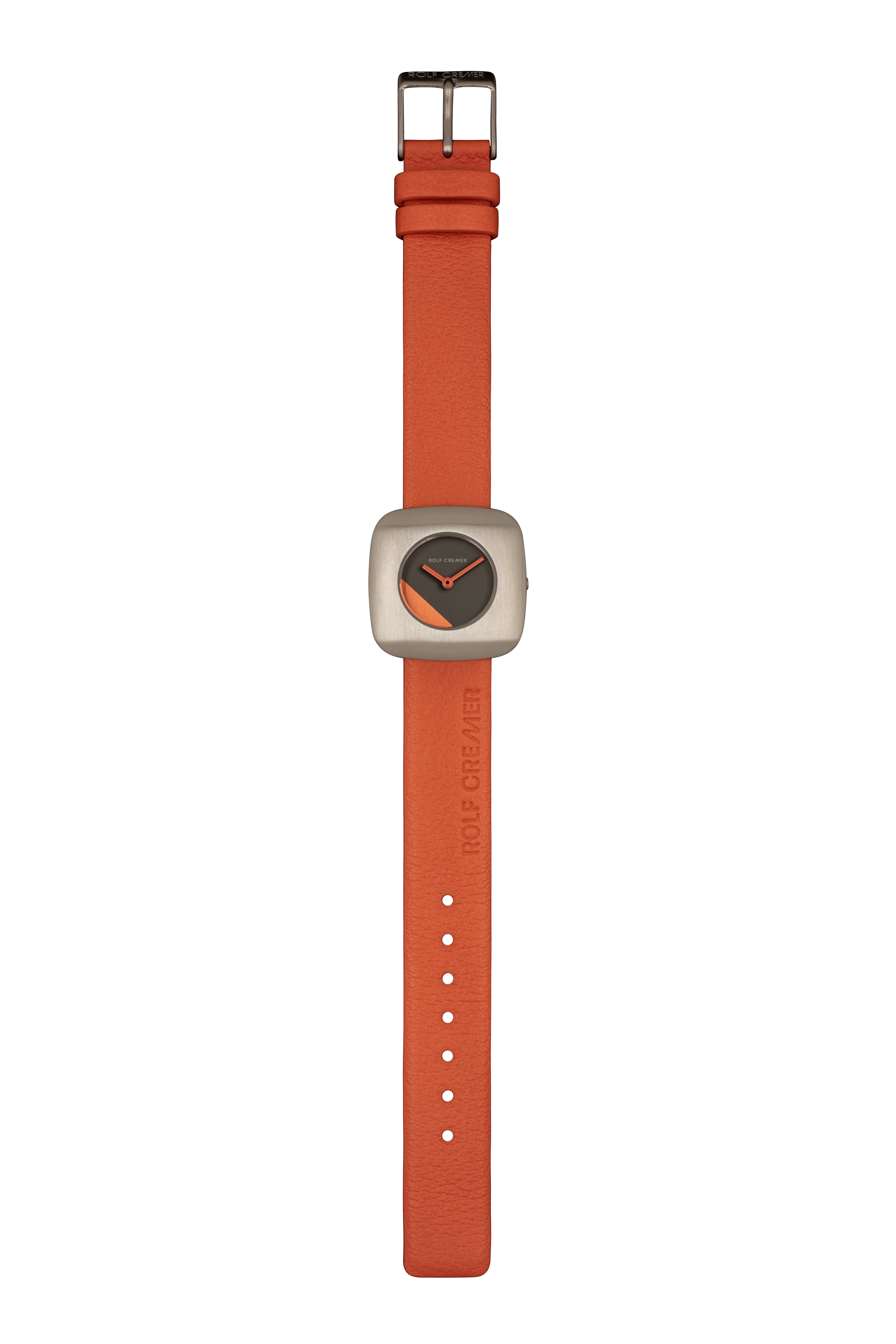 ROLF CREMER Armbanduhr EDGE Lederband Orange 508005