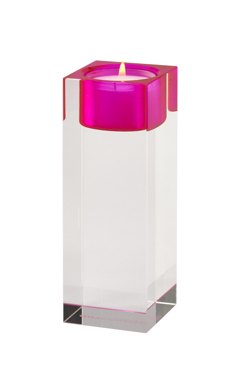 GIFTCOMPANY Teelichthalter SARI Kristallglas Pink Transparent 1127505013