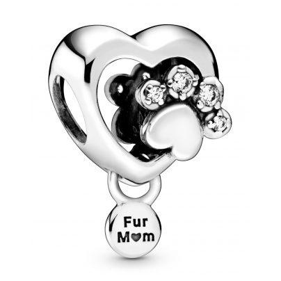 PANDORA Silberelement Herz Hundepfotenabdruck 798873C01