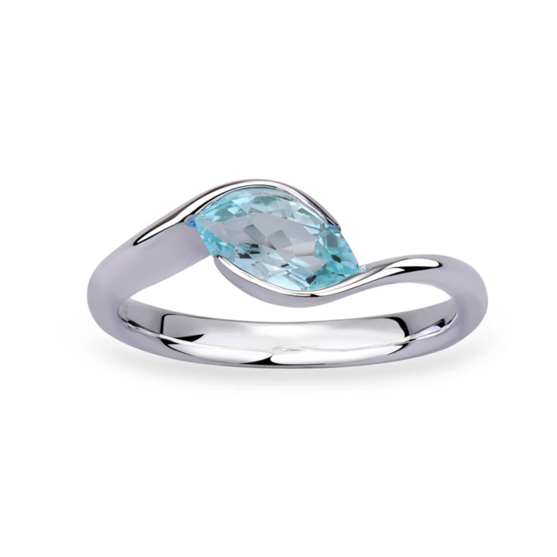 FRITSCH STERLING Ring 925/- Silber Sky Blue Topas 01198