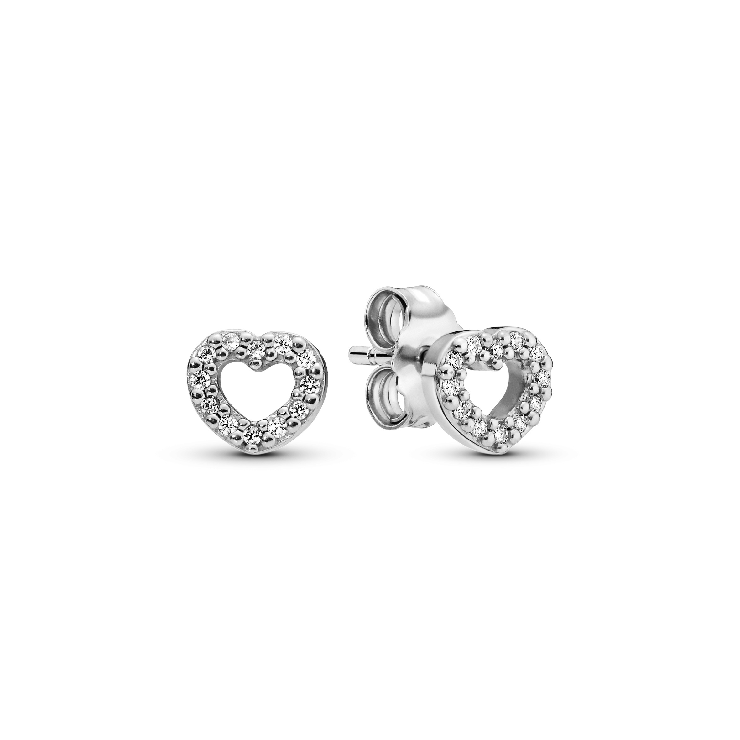 PANDORA Ohrschmuck Silber Offenes Herz 290528CZ