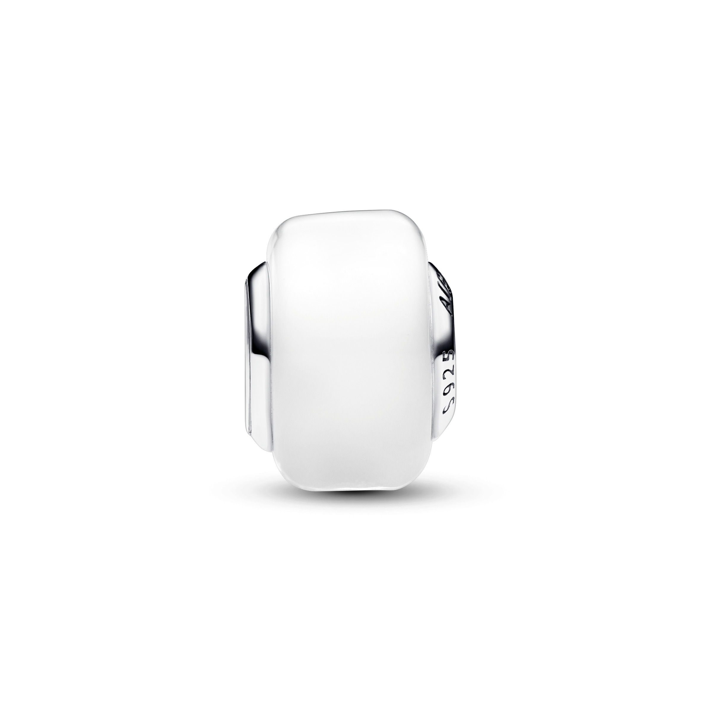 PANDORA Charm Silber Mini White Murano Glass 793118C00