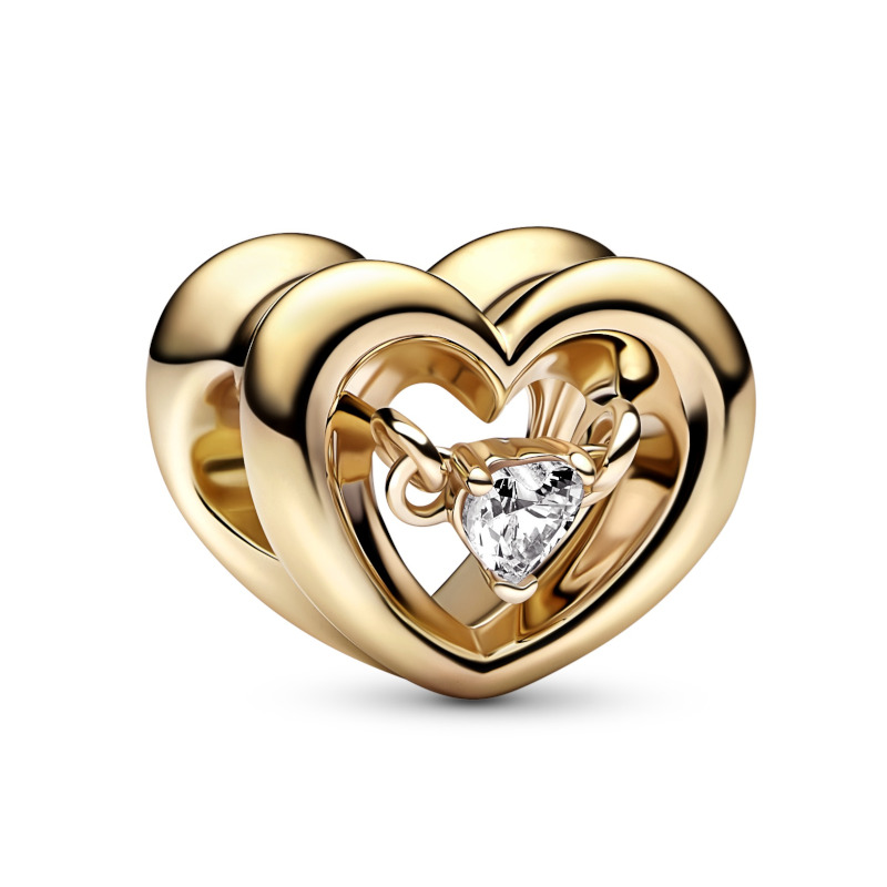 PANDORA Element 14k gold plattiert Radiant Heart 762493C01
