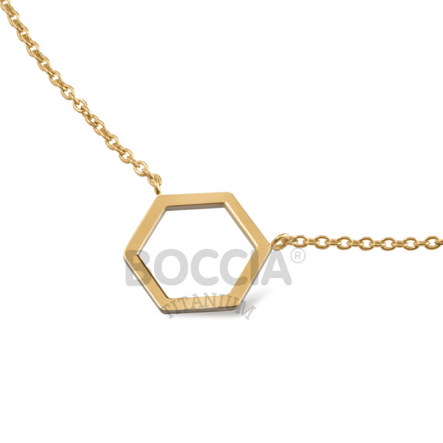 Boccia Collier Titan Hexagon Gold 08014-02
