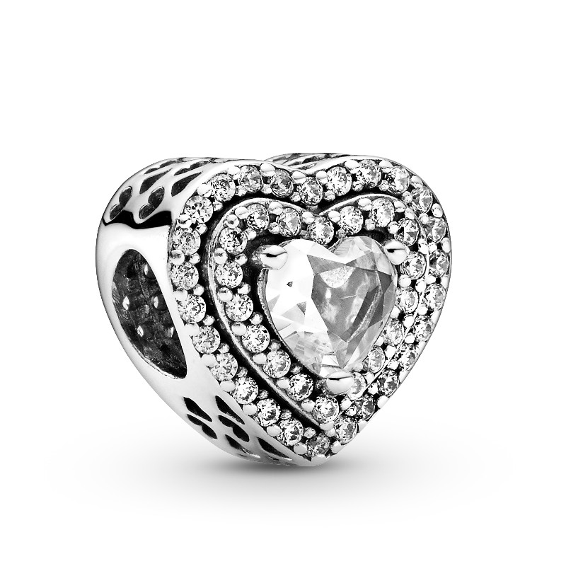 PANDORA Silberelement Sparkling Levelled Hearts 799218C01