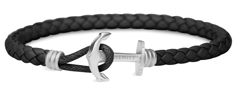 Paul Hewitt PHREPS Lite Armband Leder Edelstahl Schwarz PH-PHL-L-S-B