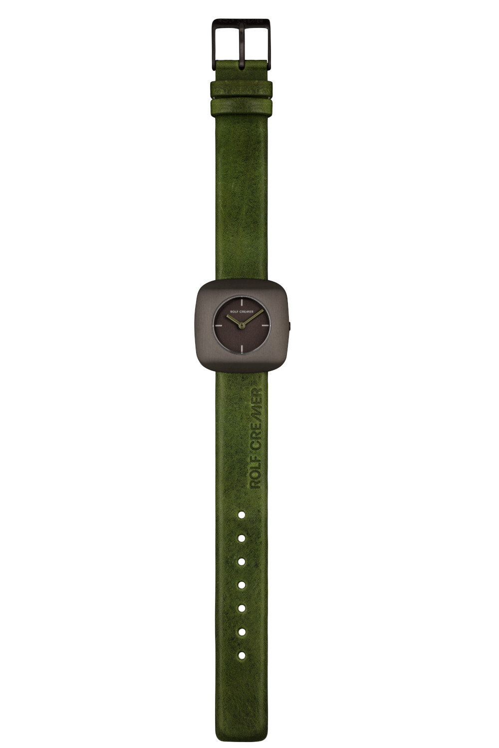 ROLF CREMER Armbanduhr EDGE Lederband Grün 508008