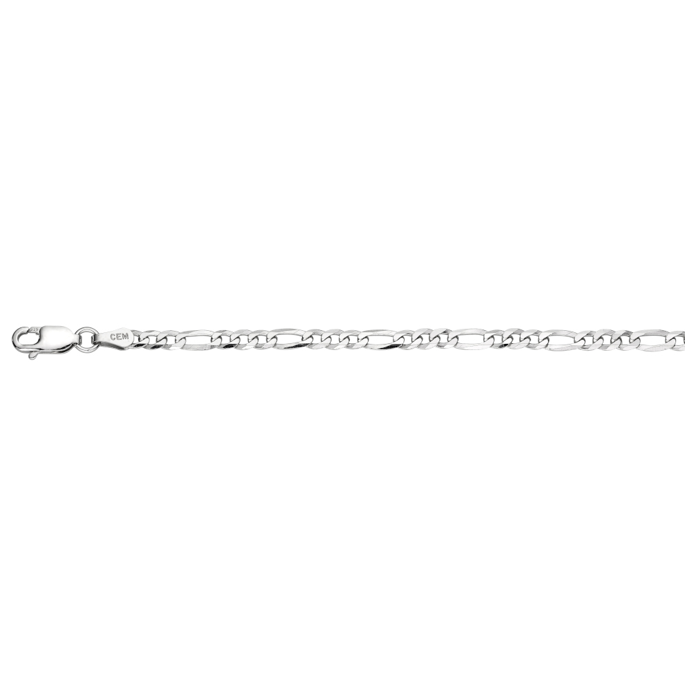 CEM Armband Silber Rhodiniert Figaro BAS96341W