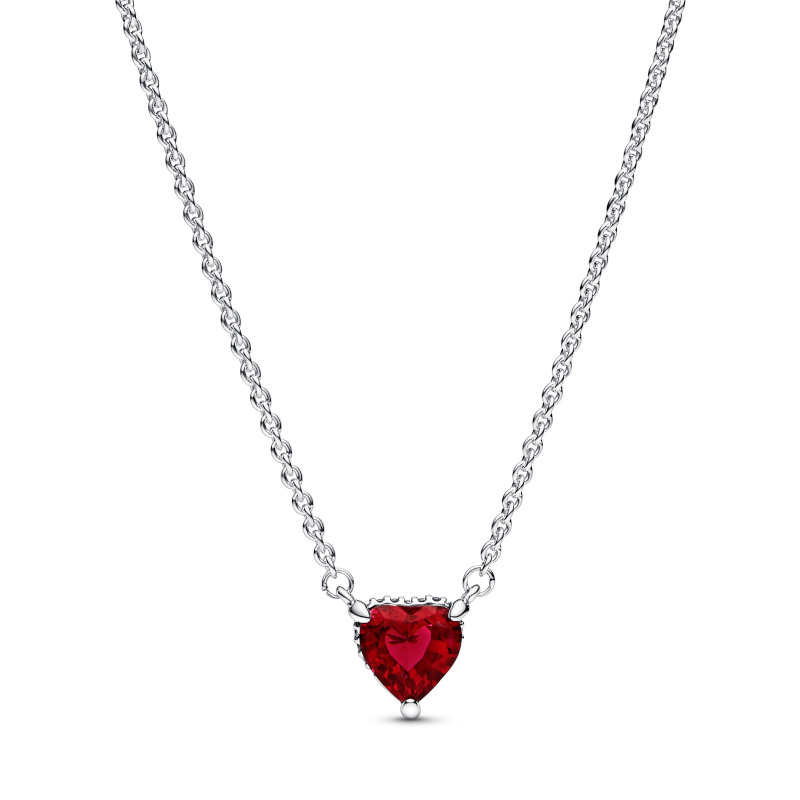 PANDORA Silberkette Sparkling Red Heart 392542C01-45