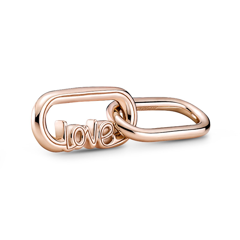 PANDORA ME Styling Love Word Link 14k Rose gold Plated 789686C00