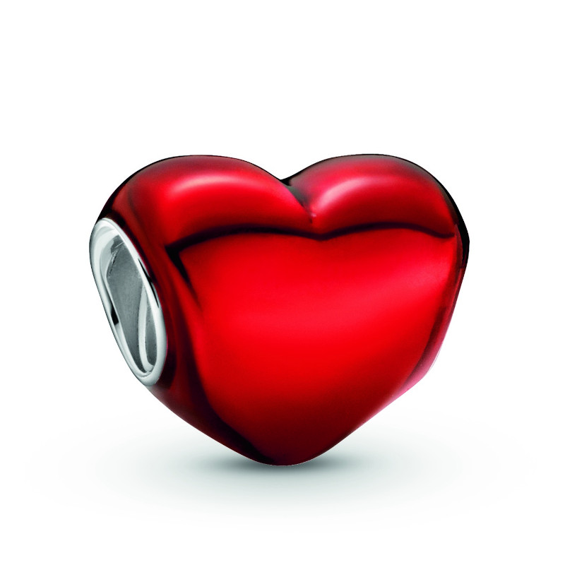 PANDORA Silberelement Metallic Red Heart 799291C02