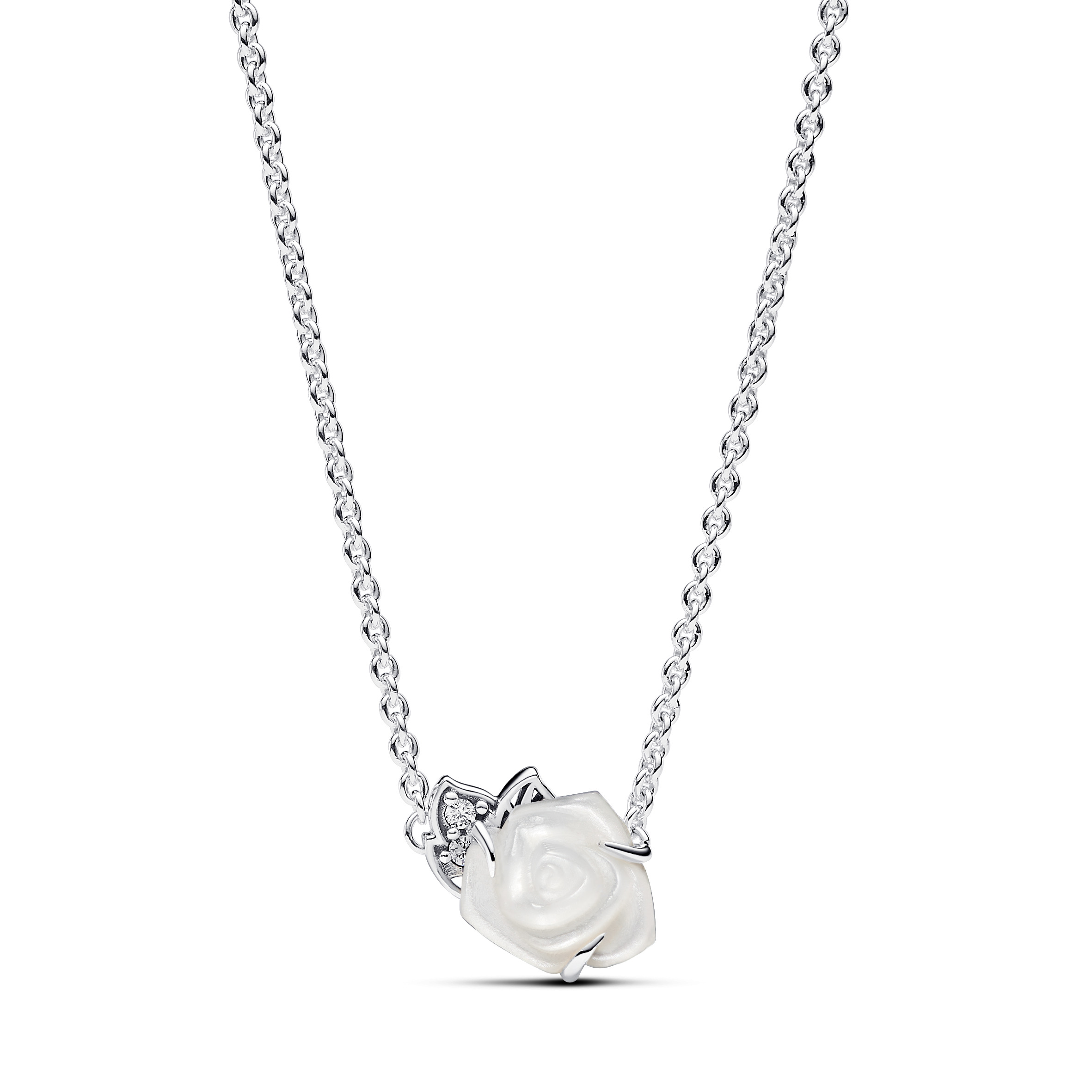 PANDORA Silberkette Weiße Blühende Rose 393206C01-45