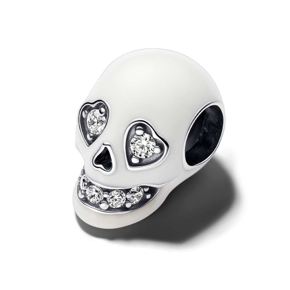 PANDORA Silberelement Glow-in-the-dark Sparkling Skull 792811C01
