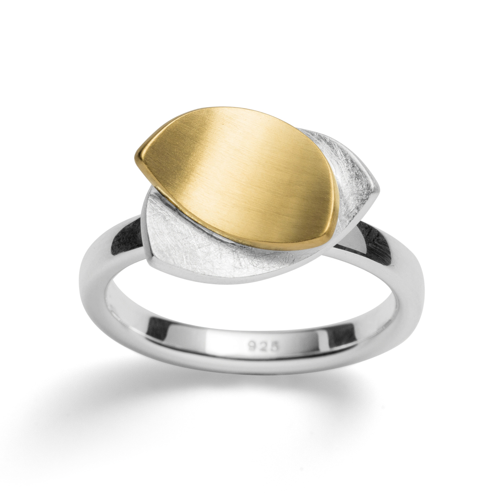 Bastian Inverun Ring 925/- Silber Teilvergoldet 29301