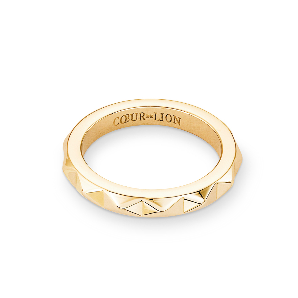 COEUR DE LION Ring Edelstahl Vergoldet Spike 0135/40-1600