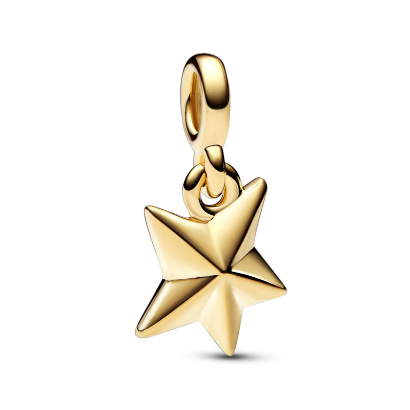 PANDORA ME Charm Anhänger 14k gold plated Faceted Star 762299C01