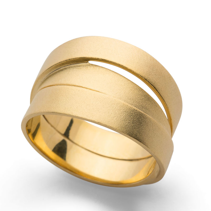 Bastian Inverun Ring 925/- Silber Vergoldet 24960