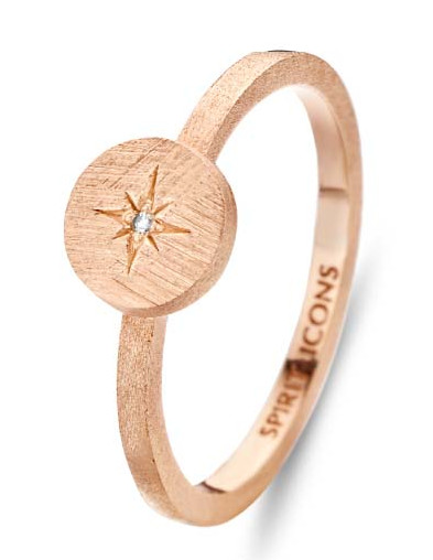 SPIRIT ICONS Ring North Star Silber Rosévergoldet 53114