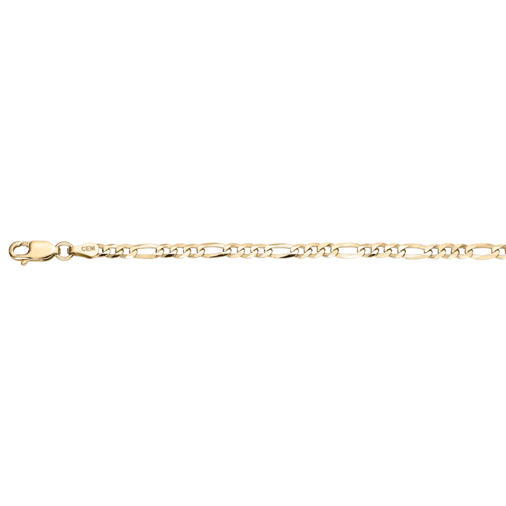 CEM Armband Silber Vergoldet Figaro BAS96341G