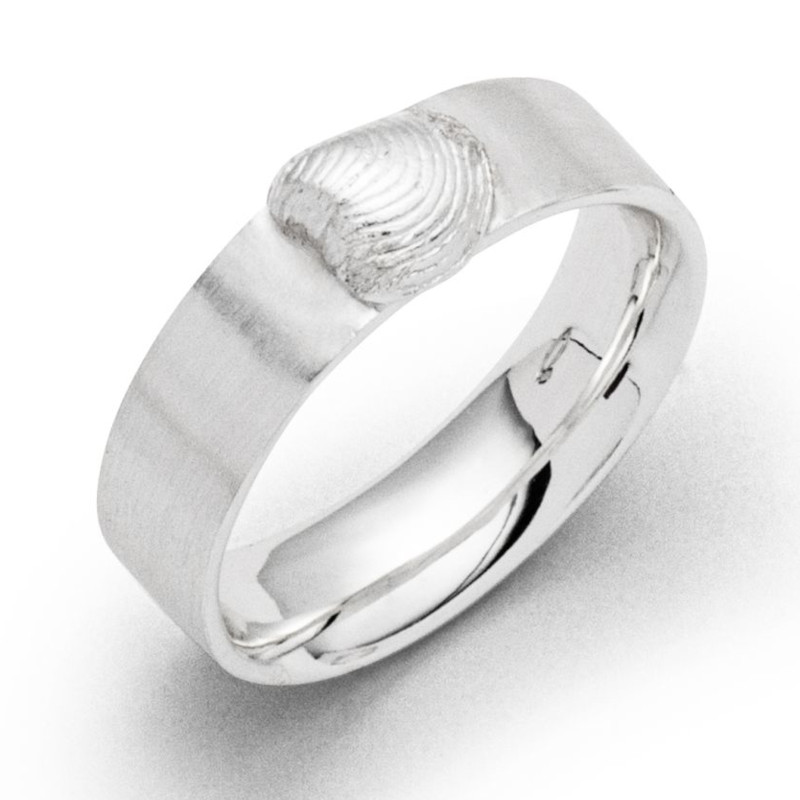 DUR Ring Silber Rhodiniert Muschel R5451