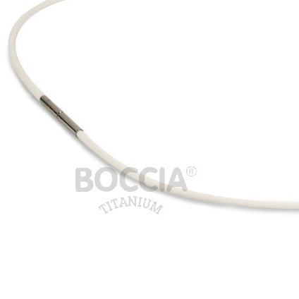Boccia Collier Kautschuk Weiß 0801-02