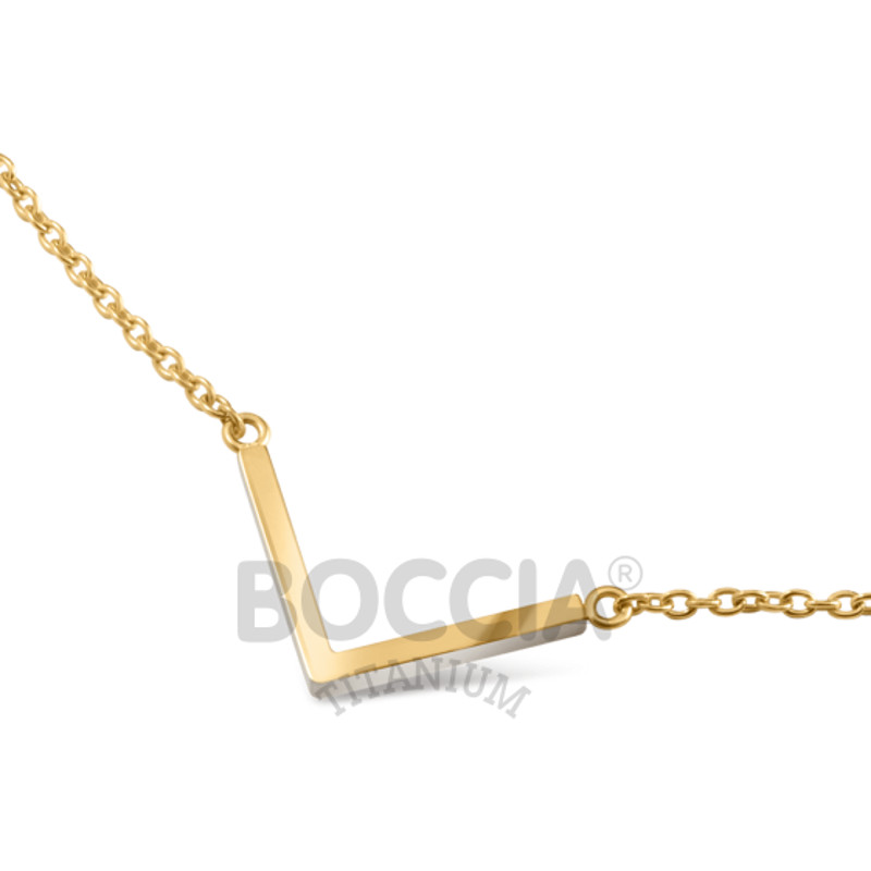 Boccia Collier Titan V-Form Gold 08015-02
