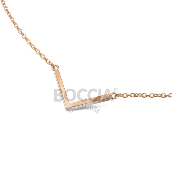 Boccia Collier Titan V-Form Roségold 08015-03