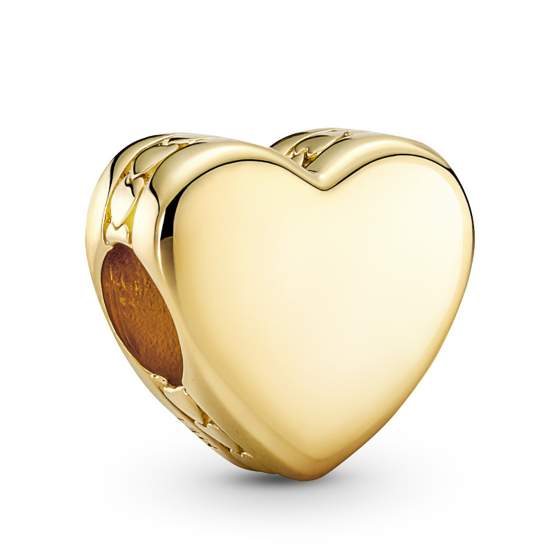 PANDORA Element 14k gold plattiert Engravable Heart 762015C00
