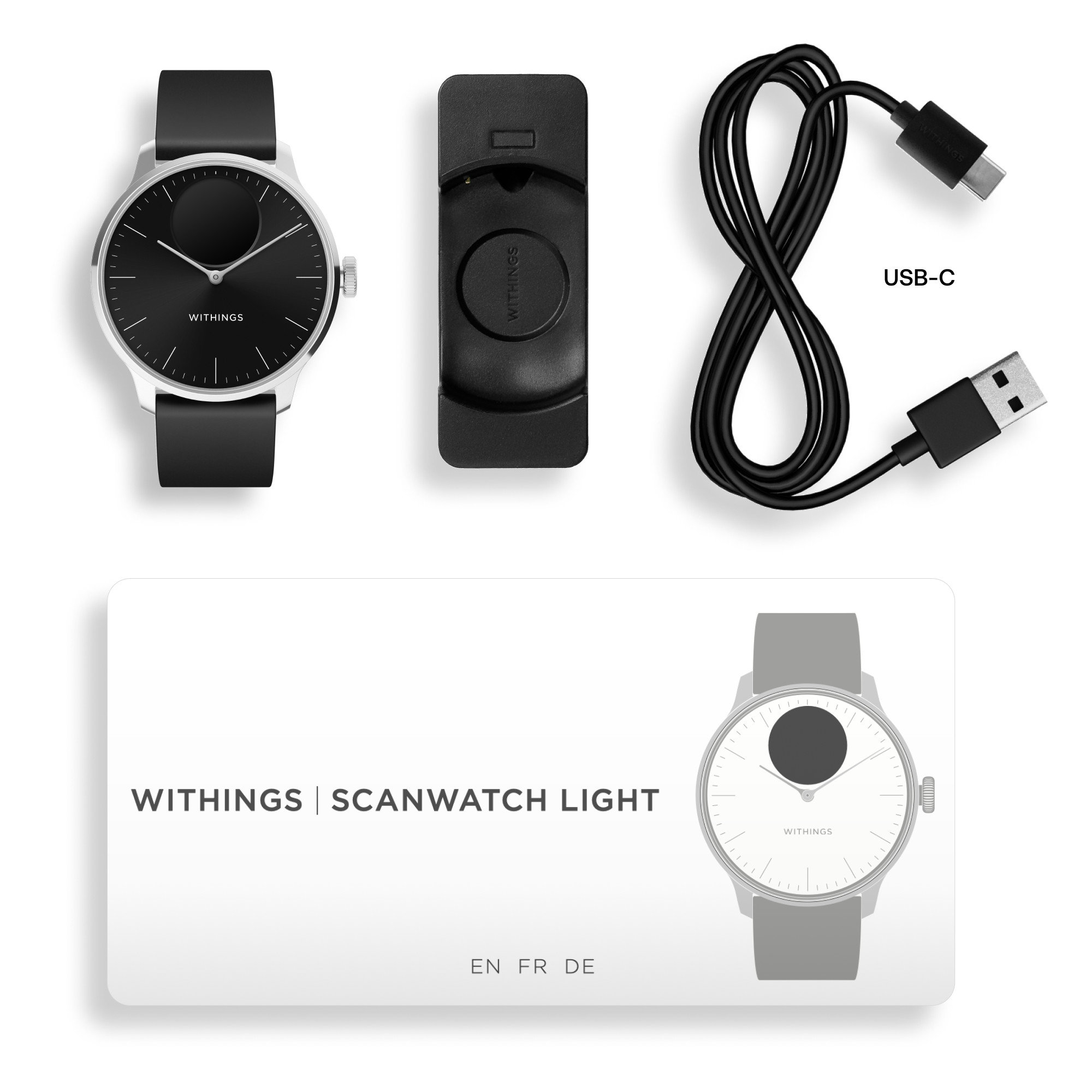 WITHINGS Scanwatch Light Black 37mm HWA11-MODEL5-ALL-IN