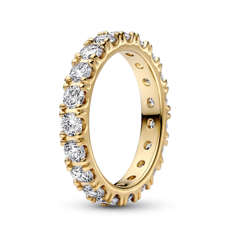 PANDORA Ring 14k gold plattiert Sparkling Row Eternity 160050C01