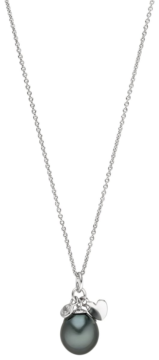 ADRIANA Halskette Silber Rhodiniert Tahitiperle SanRemo-S28-S