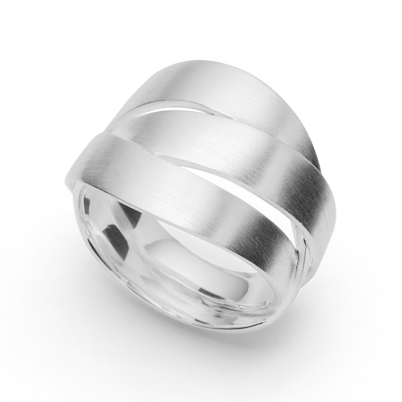 Bastian Inverun Ring 925/- Silber Rhodiniert 31501