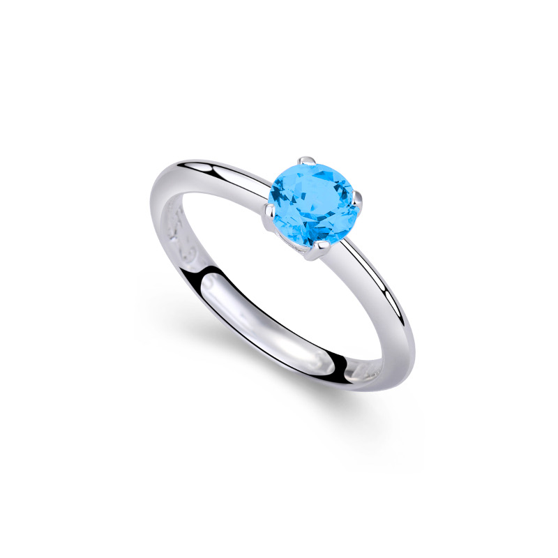 FRITSCH STERLING Ring 925/- Silber Swiss Blue Topas 01120