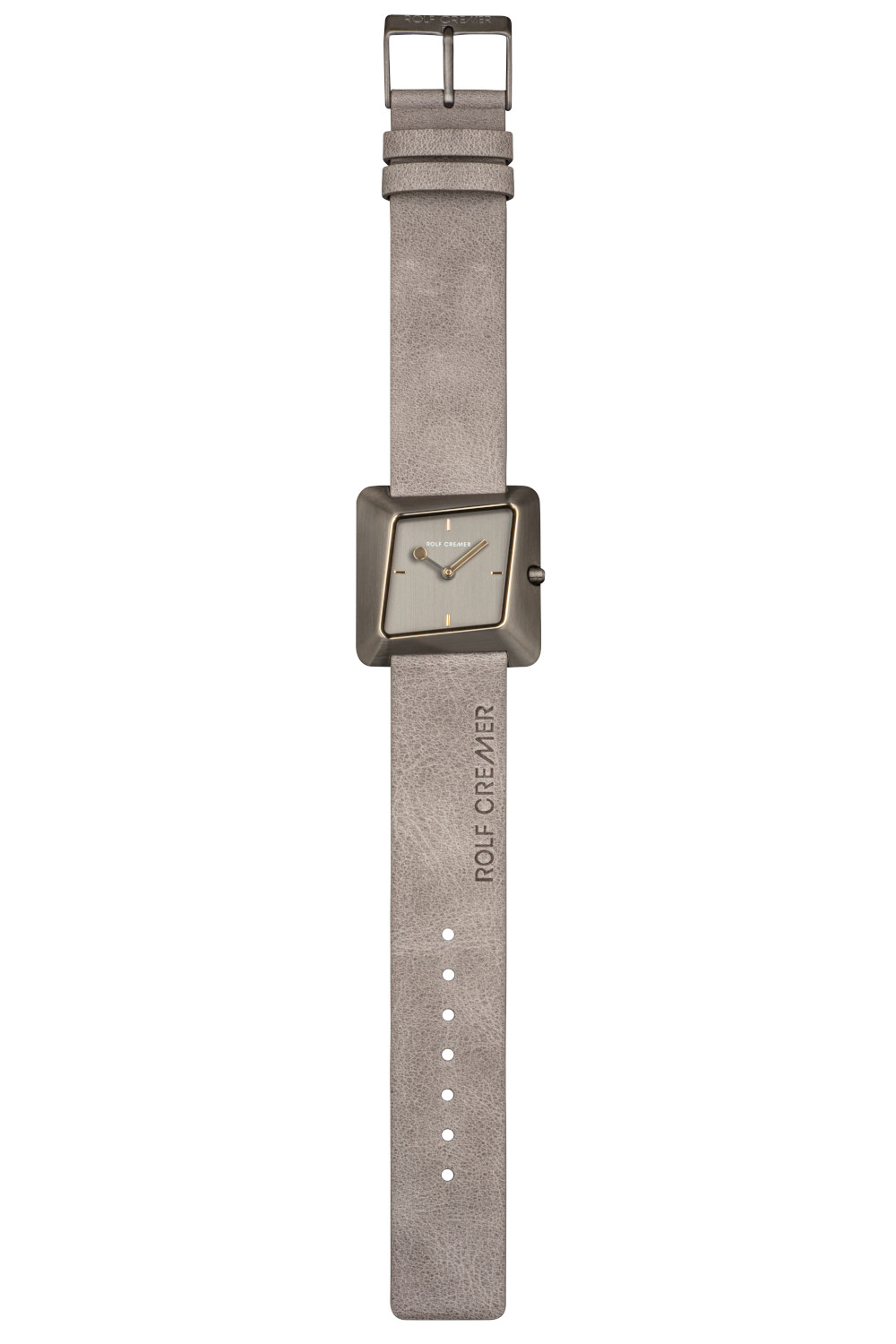 ROLF CREMER Armbanduhr TWISTER Lederband Grau 507904